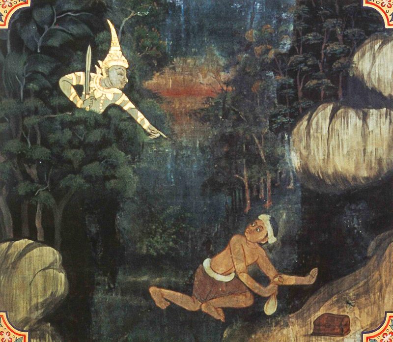 temple painting of Pucimanda Jataka