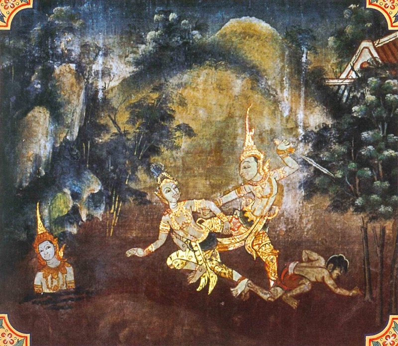 temple painting of Khantivadi Jataka