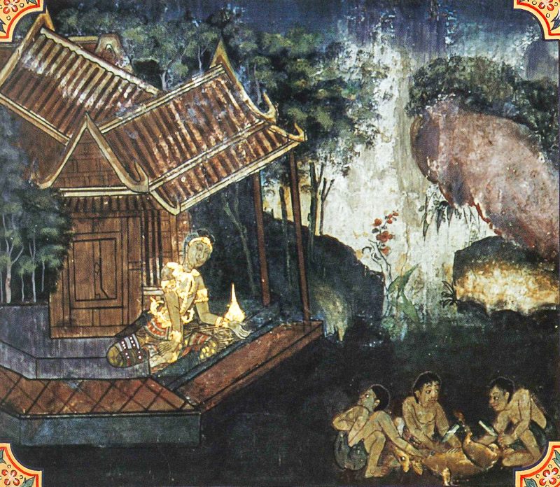 temple painting of Mamsa Jataka