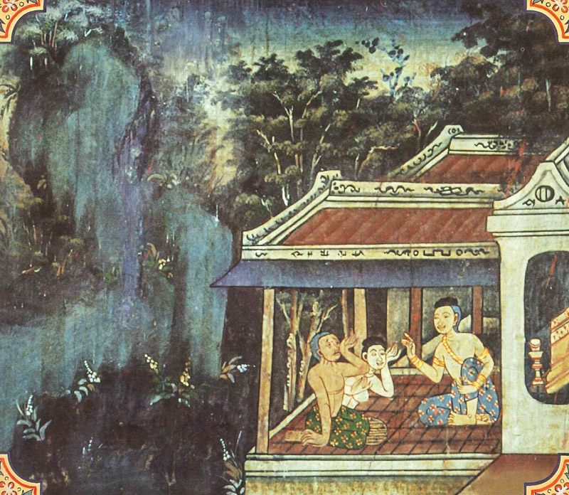 temple painting of Matarodana Jataka