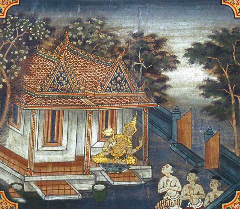 temple painting of Ananusociya Jataka