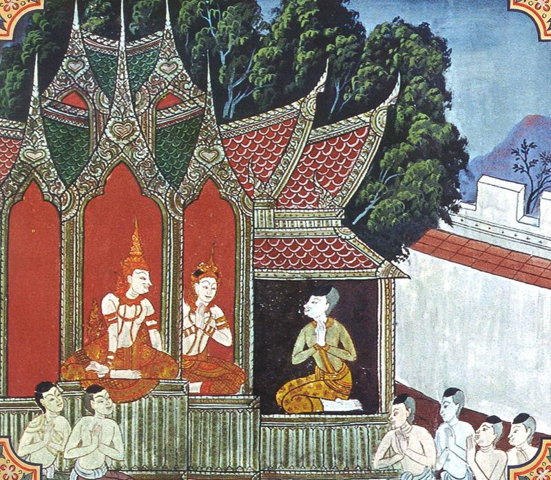 temple painting of Godha Jataka