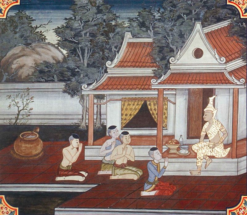 temple painting of Pitha Jataka