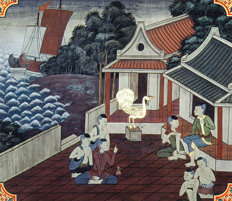 temple painting of Baveru Jataka