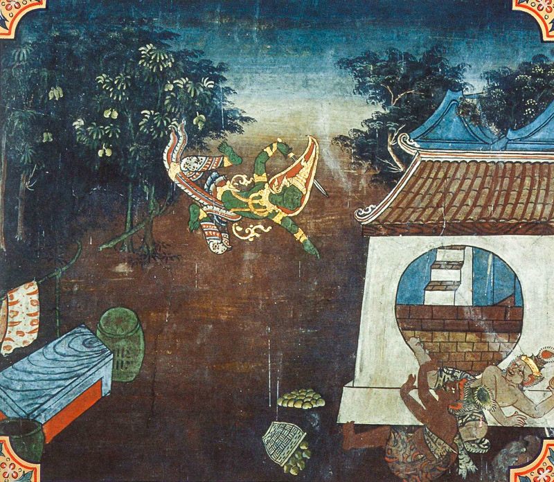 temple painting of Ambacora Jataka