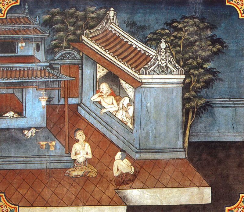 temple painting of Karandiya Jataka