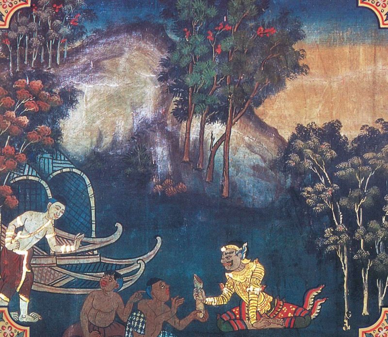 temple painting of Gumbiya Jataka