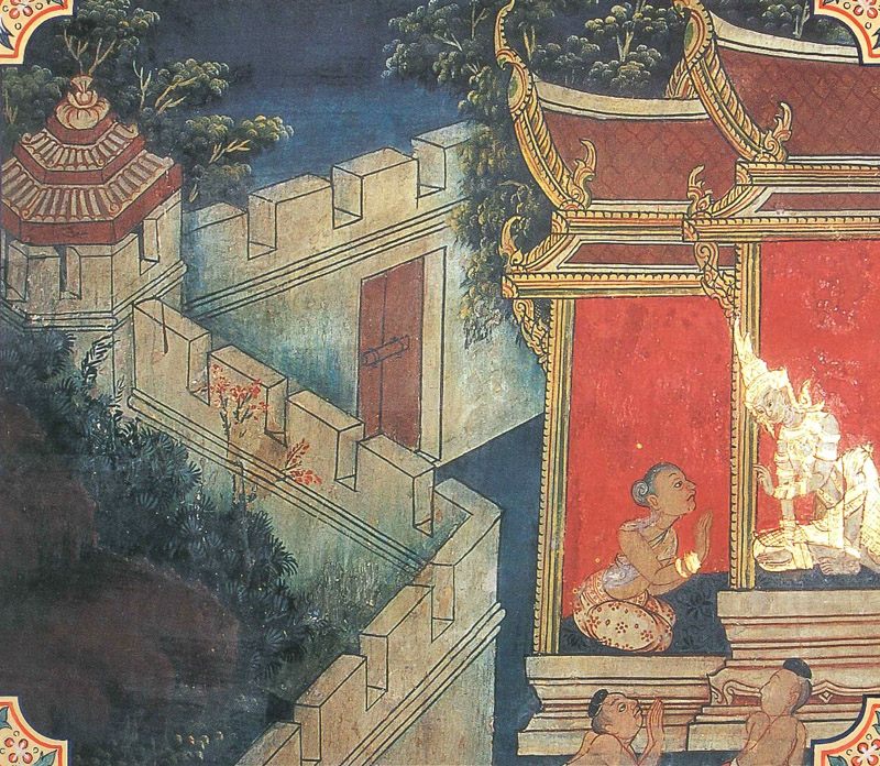 temple painting of Dhumakari Jataka