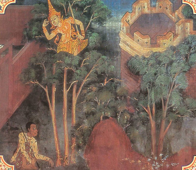 temple painting of Kusanali Jataka