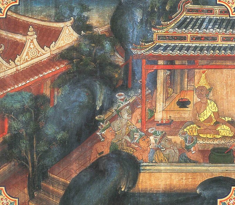 temple painting of Indriya Jataka