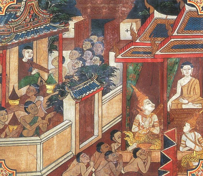 temple painting of Aditta Jataka