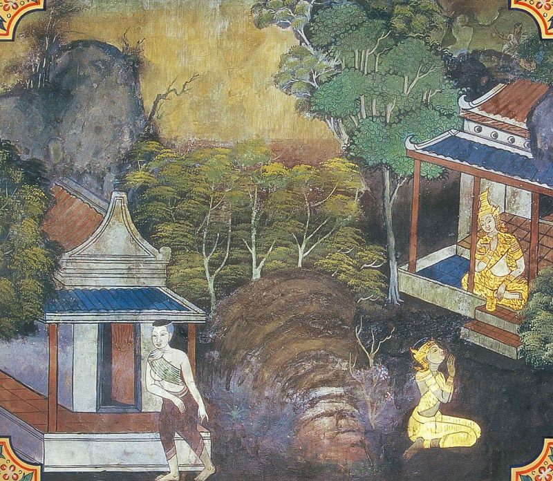 temple painting of Haliddiraga Jataka