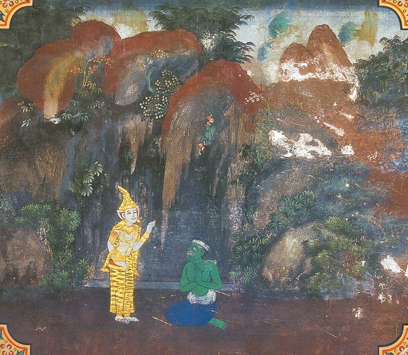 temple painting of Samugga Jataka
