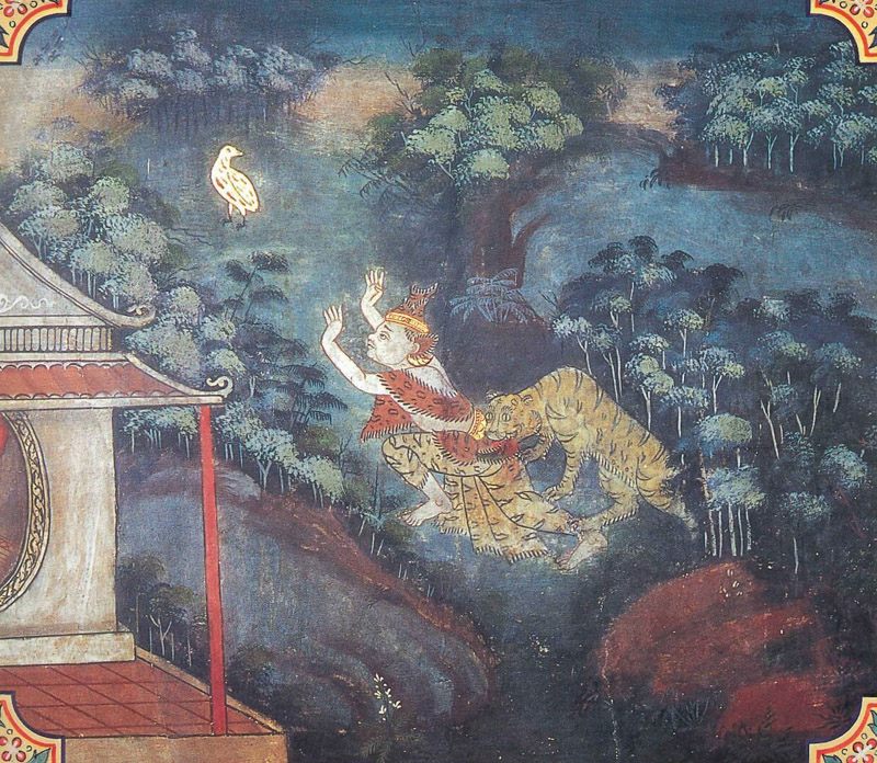 temple painting of Tittira Jataka