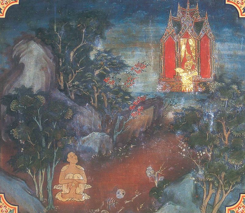 temple painting of Matta-Kundali Jataka