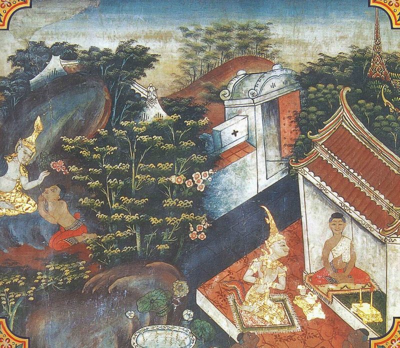 temple painting of Maha-Mangala Jataka