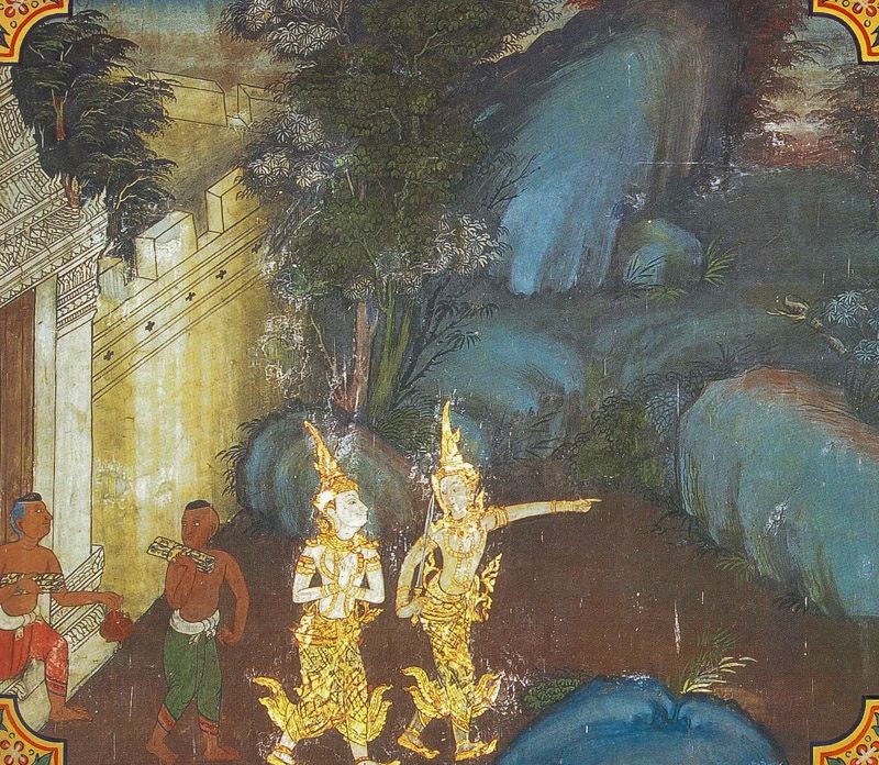 temple painting of Yuvanjaya Jataka