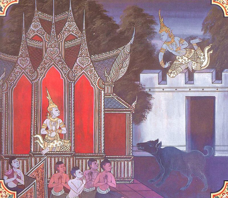 temple painting of Maha-Kanha Jataka