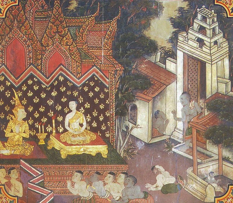 temple painting of Mittamitta Jataka