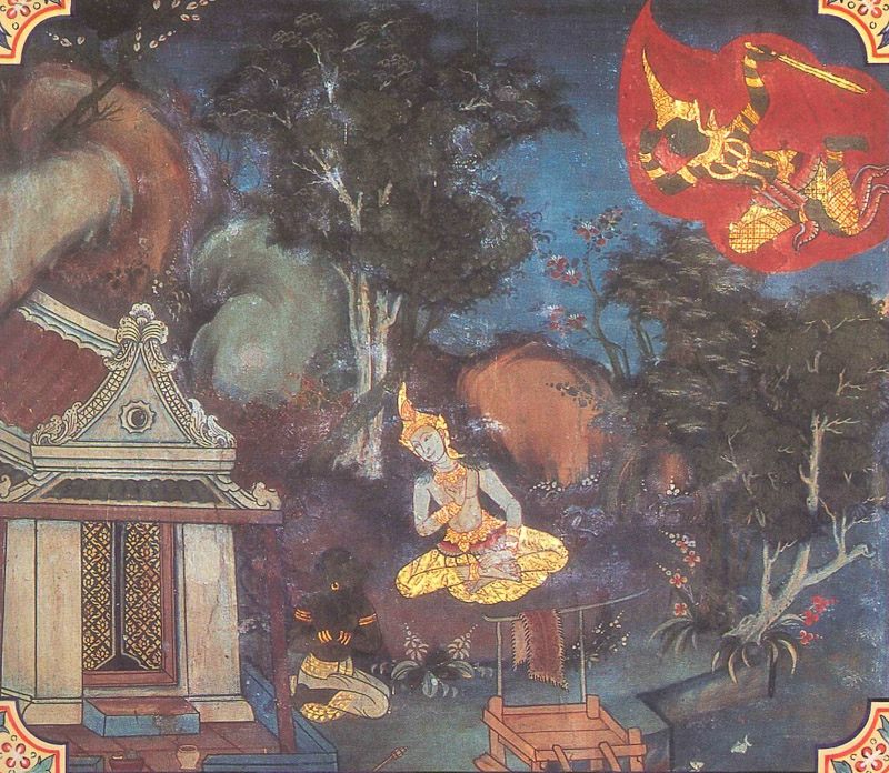temple painting of Akitta Jataka
