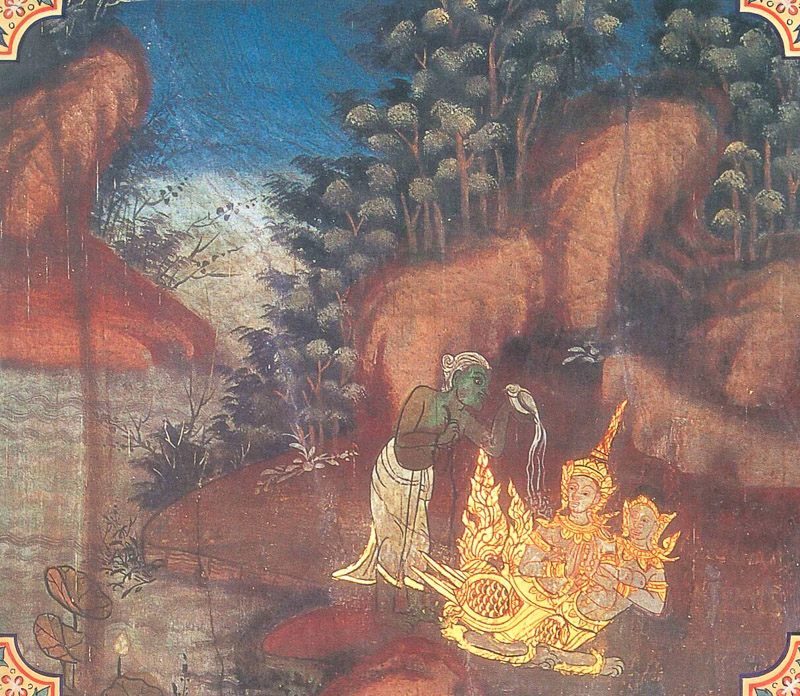 temple painting of Canda-Kinnara Jataka