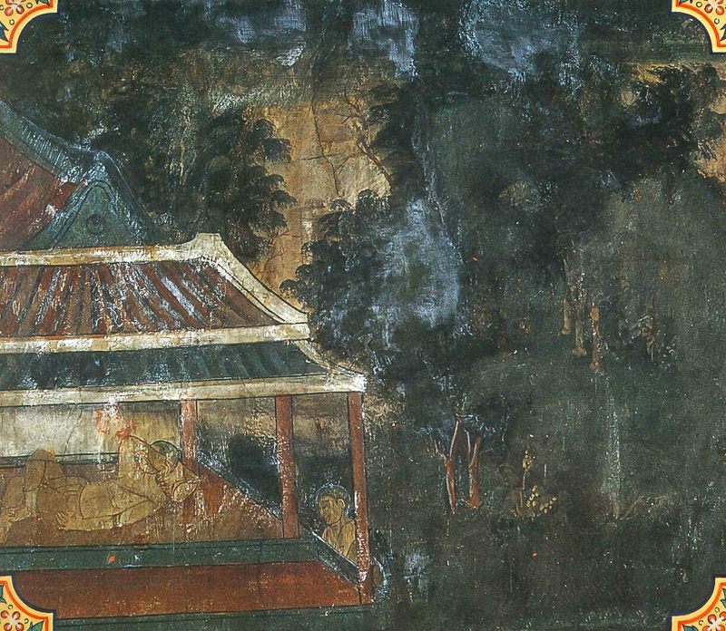 temple painting of Lomahamsa Jataka